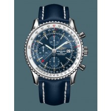 Imitation AAAAA Breitling Navitimer 1 Chronograph GMT 46 Steel Blue WJ01299