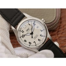 Imitation IWC Mark XVIII IW327002 White Dial Black Leather Strap IWC WJ00625