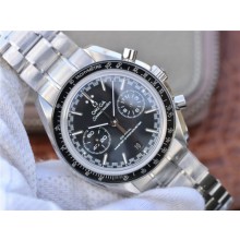 Imitation Omega Speedmaster Moonwatch Black Dial Hand Bracelet WJ01409