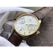 IWC Portuguese IW500101 White Dial Leather Strap IWC WJ00901