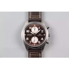 IWC V6 Pilot Chrono Brown/White Dial WJ00666