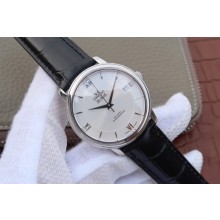 Omega V6 De Ville 37mm White Dial Black Leather Strap WJ01029