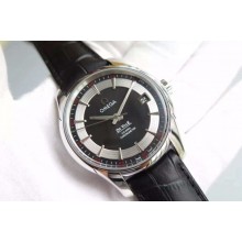 Omega V6F De Ville Hour Vision Co-Axial 41mm Black Dial Black Leather Strap WJ00484