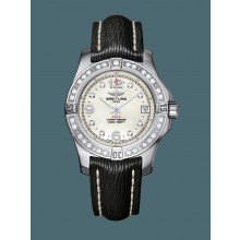 Quality Breitling Colt 36 Steel gem-set bezel Pearl Diamond Breitling WJ00344