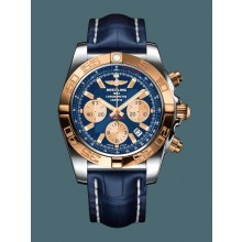 Replica Luxury Breitling Chronomat 44 Steel & gold Metallica Blue Breitling WJ00725