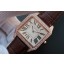 Cartier Santos WH100751 Diamond White Dial Leather Strap Cartier WJ00319