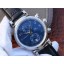 Copy IWC Da Vinci Chrono Laureus IW393402 Blue Dial Black Leather Strap IWC WJ00284