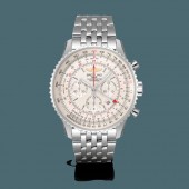 Breitling Navitimer 1 B04 Chronograph GMT 48 Steel Mercury Silver WJ00582