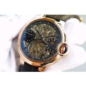 Cartier Ballon Bleu Skeleton Tourbillon Black Dial WJ00068