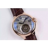 Cartier Ballon de Cartier Tourbillon Gray Dial Leather Strap Cartier WJ00944