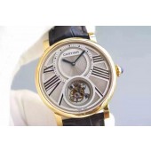 Cartier Rotonde De Cartier Tourbillon Leather Strap WJ00195