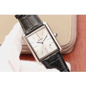 Cartier Tank White Dial Black Leather Strap Cartier WJ00358