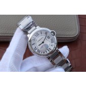 Cartier V6F Ballon Bleu 36mm White Dial Bracelet Ronda Quartz WJ00196