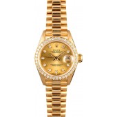 Cheap Imitation Rolex Lady President 69138 Diamonds JW0586