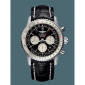 Cheap Knockoff Breitling Navitimer 1 B03 Chronograph Rattrapante 45 Steel Black WJ00609