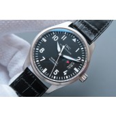 Copy Best IWC MKF Mark XVII Black Dial Black Leather Strap IWC WJ00007