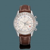 Copy Breitling Navitimer 1 Chronograph GMT 46 Steel Silver WJ00326