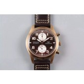 Copy IWC V6 Pilot Chrono Brown/White Dial WJ00713