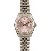 Copy Rolex Datejust 178274 Pink Diamond Dial JW0418