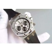 Fake Audemars-Piguet Royal Oak Chronograph White Dial Rubber Strap WJ00229