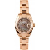 Fake Best Quality Ladies Rose Gold Datejust 179165 JW0361