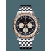 Fake Breitling Navitimer 1 B01 Chronograph 46 Steel & red gold Black WJ00865