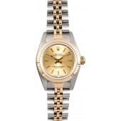 Fake Rolex Ladies Oyster Perpetual 76193 Champagne JW0502