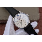 Imitation IWC AZ Portuguese Tourbillon IW5042 White Dial Leather Strap IWC WJ01366