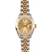 Imitation Ladies Rolex Oyster Perpetual 69163 Champage JW0341