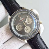 Imitation Omega Speedmaster apollo 17 40th anniversary Gray Dial Leather Strap WJ00360