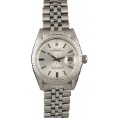 Imitation Rolex Datejust 1603 Silver 'Pie Pan' Dial JW1850