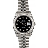 Knockoff Rolex Datejust 116234 Black Diamond Dial & Bezel JW1764