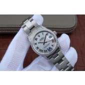 Knockoff Rolex DateJust 31mm 178383 Diamonds Bezel Roman Markers White Dial Rolex WJ00031