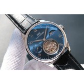 New IWC Portuguese Tourbillon Power Reserve Moonphase Blue Dial WJ00776