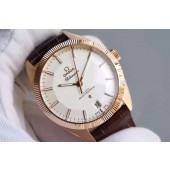 Omega Globemaster Master Case White Dial Brown Leather Strap Omega WJ01179