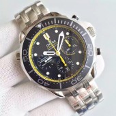 Omega Seamaster 300m Diver Black Dial Yellow Inner Bezel Bracelet Omega WJ00379