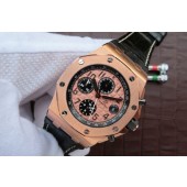 Replica Audemars-Piguet Royal Oak Offshore 26470OR Gold Theme Leather Strap WJ00107