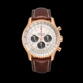 Replica Breitling Navitimer 1 B01 Chronograph 46 Red gold Silver WJ00720