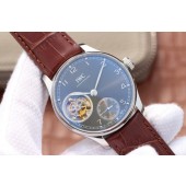 Replica IWC BM Portuguese Tourbillon Gray Dial Leather Strap WJ01341