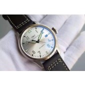 Replica IWC MKF Mark XVI Silver Dial Black Leather Strap WJ00143