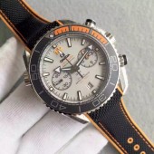 Replica Omega Planet Ocean Master Chronometer Chrono Gray Dial Black Nylon Strap WJ00934