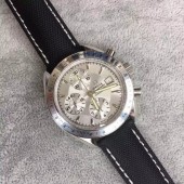 Replica Omega Speedmaster 3211 Silver Dial Black Nylon Strap WJ00293